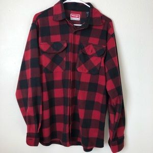 Wrangler Buffalo Plaid fleece Button Down